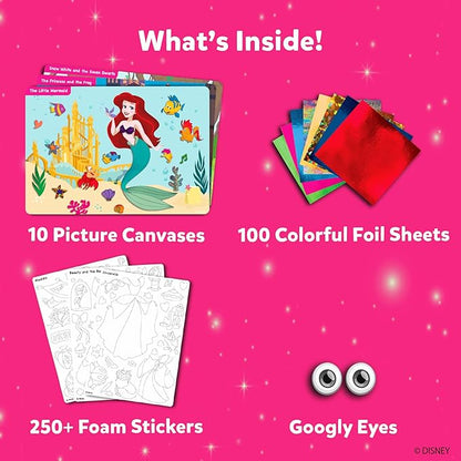 Skillmatics Art & Craft Activity - Foil Fun Disney Princess, No Mess Art for Kids, Craft Kits & Supplies, DIY Creative Activity, Valentine's Day Gifts for Girls & Boys Ages 4, 5, 6, 7, 8, 9