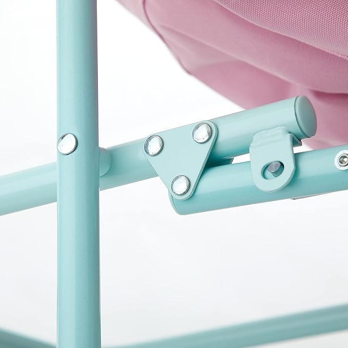 Heritage Kids Rainbow Unicorn Figural Faux Fur 23" Folding Saucer™Chair, Ages 3+