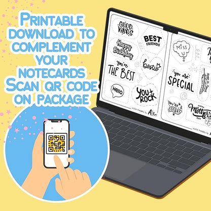 Card Making Kit for Kids - Stationary Set for Girls Foil Art for Girls 8-10 Card Making Kit for Adults with Fun Foil Stickers Foil Fun Art Kit for Kids Pen Pal Kit Stationary for Girls Unicorn Gifts