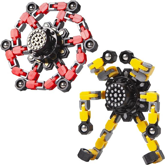 Stcoking Stuffer Gifts Fidget Spinners for Kids and Adults Stress Relief Sensory Fidget Toys for Boys and Girls Fingertip Gyros for ADHD Autism for Kids 2 Pcs
