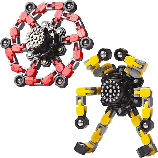 Stcoking Stuffer Gifts Fidget Spinners for Kids and Adults Stress Relief Sensory Fidget Toys for Boys and Girls Fingertip Gyros for ADHD Autism for Kids 2 Pcs