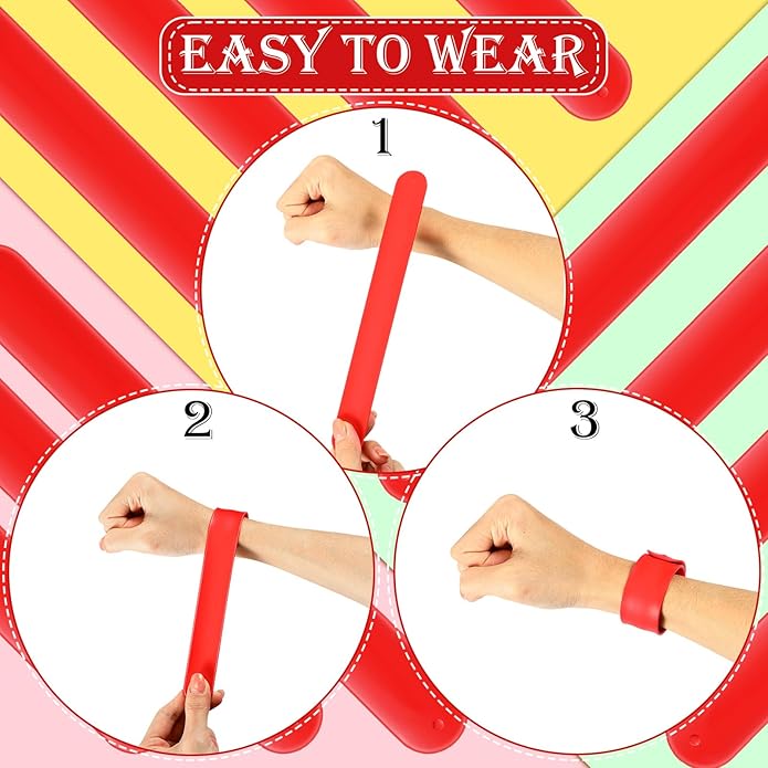 12 Pcs Silicone Slap Bracelets DIY Slap Bands Party Favors Bulk Blank Soft Wristband Wrist Snap Band for Craft Project DIY Painting Birthday Party Halloween Christmas