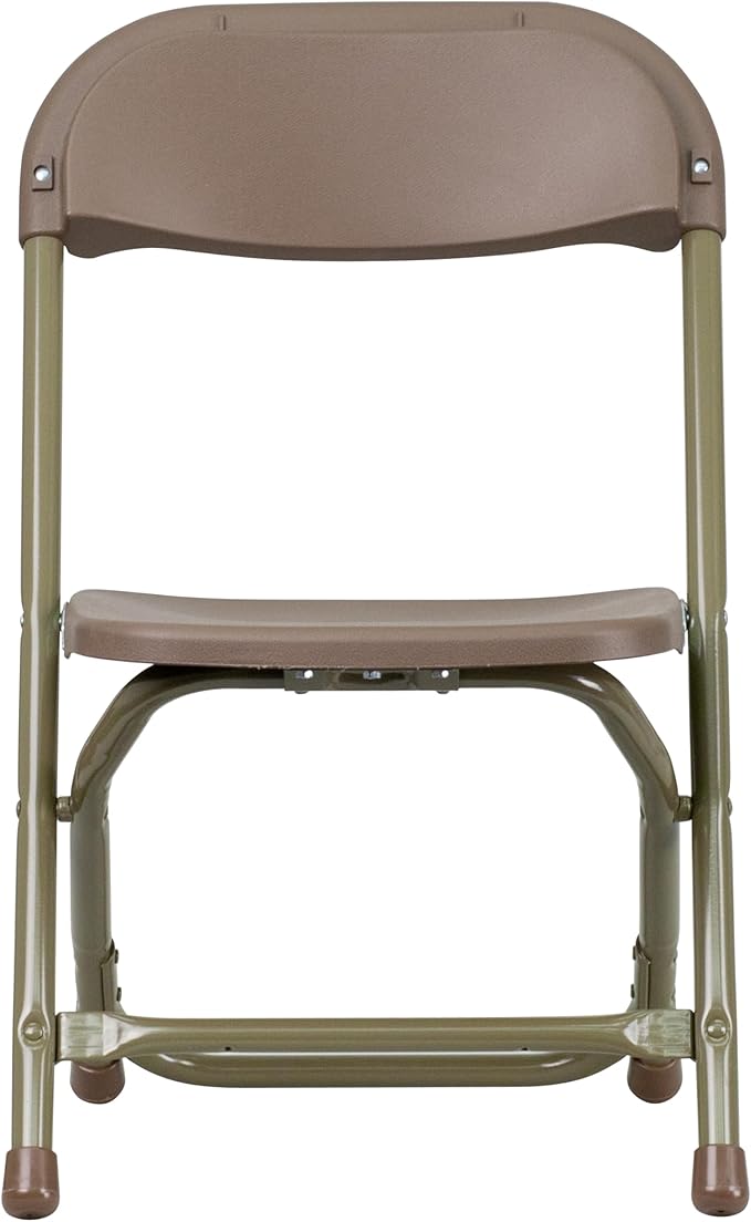 Flash Furniture Timmy 10 Pk. Kids Brown Plastic Folding Chair