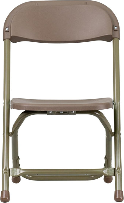 Flash Furniture Timmy 10 Pk. Kids Brown Plastic Folding Chair