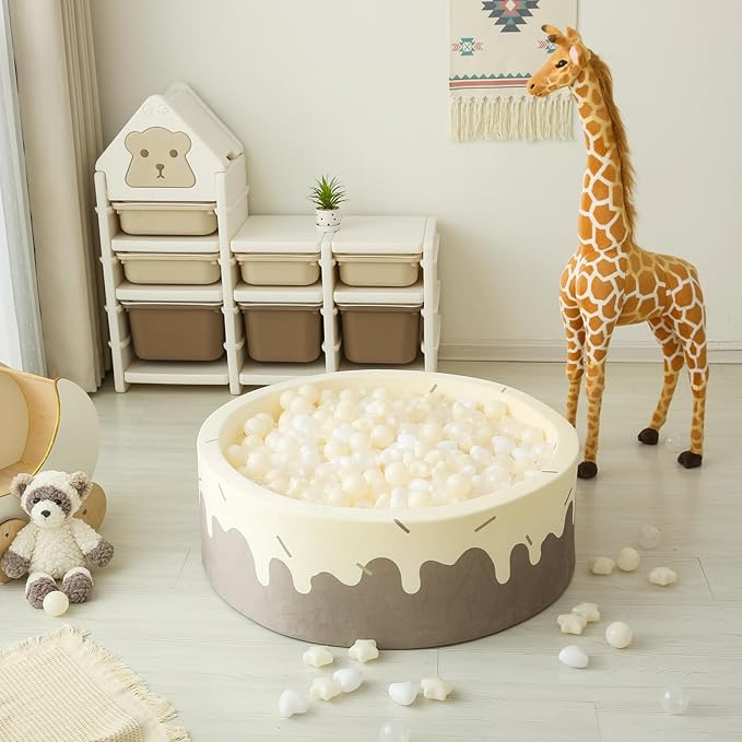 GOGOSO Ball Pit Balls,Plastics Balls for Ball Pit, Stars Hearts Shape for PastelBall for Toddlers Kids