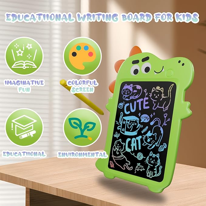 Kid's Easel, Magnetic Drawing Board for Toddlers with One Carry Bag Magnet Pen and Three Stampers, Green, 99-18