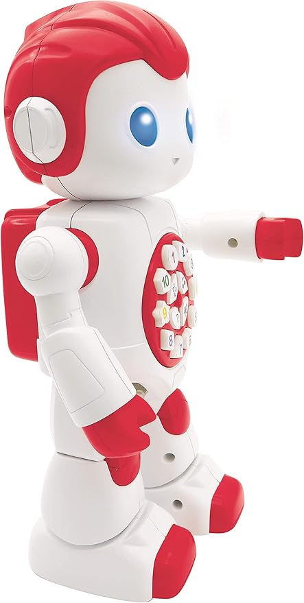 LEXiBOOK Powerman First Smart Interactive Toy Learning Robot Toy for Kids Dancing Plays Music Quiz Numbers Shapes Colors Boy Girl Robot Junior Red/White - ROB15EN