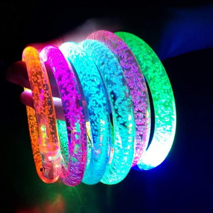 12pcs Glow Bracelets with 12pcs Spare Batteries Glow in The Dark Bracelets Toys for Party Favors