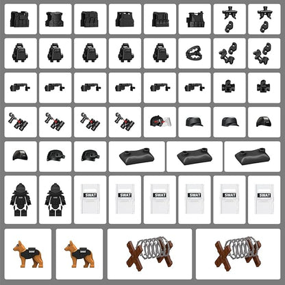 583 Piece Armory Building Set,WW2 Military Base Army Equipment Building Kit,STEM Battle Swat Team Toys,Weapon Pack Military Equipment Gear Sets,Christmas Birthday Gifts for Boys,Teens,Adults