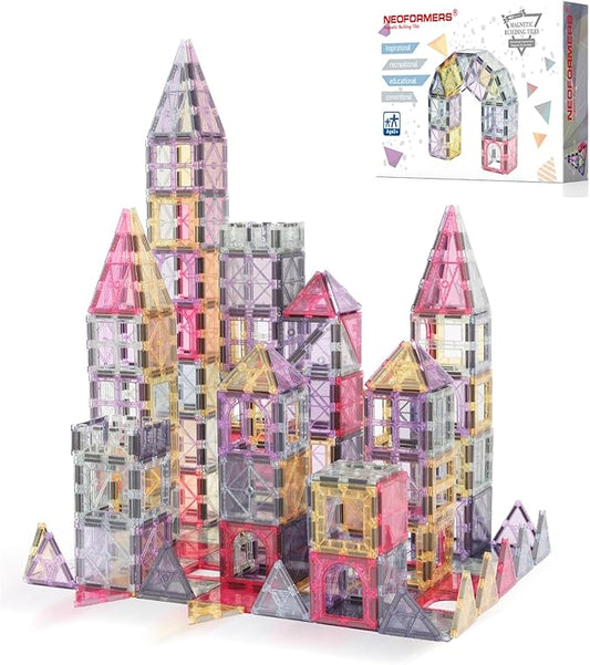 Magnetic Tiles 40pcs Magnet 3D Building Tiles Kids Toys for 3 4 5 6 7 8+ Years Old Boys Girls Magnet Toys STEM Educational Learning Magnetic Blocks Toy Set for Toddlers Child