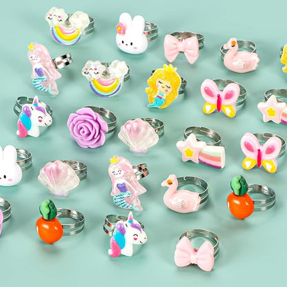 Atonofun 24 Pack Prefilled Easter Eggs with Pretend Girls Jewelry Surprise Toys, Easter Egg Filled with Bracelets Rings for Easter Basket Stuffer, Easter Egg Hunt, Decorations Dress Kit