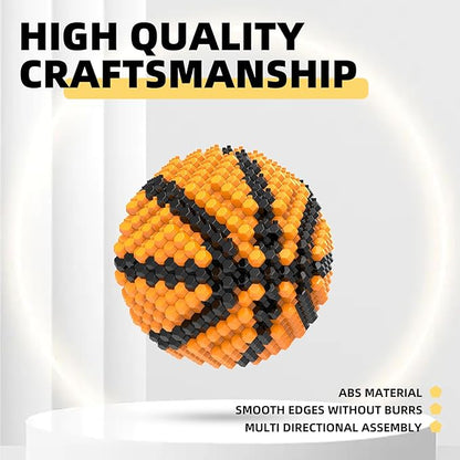 Basketball Building Block Set, Adults challenging STEM Block Decorations, Miniature 3D Educational Toys for Ages 14 and Above, (579 Pieces)