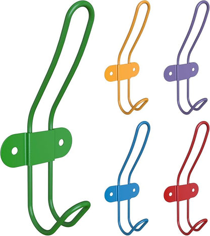 Kids Wall Coat Hooks for Girls and Boys for Jackets Backpacks Robes and Towels - Children Colorful Wall Mounted Hanger Hooks Rack for Nursery Bedroom and Bathroom - Set of 5