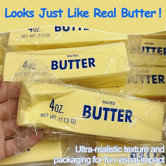 Butter Squishy,Slow Rising Squishy,Stress Relief & Fidget Toys,Butter Stick Slow Rising Squeeze Food Fidget Toy for Office School,Party Favor Gift (Butter Sticks)