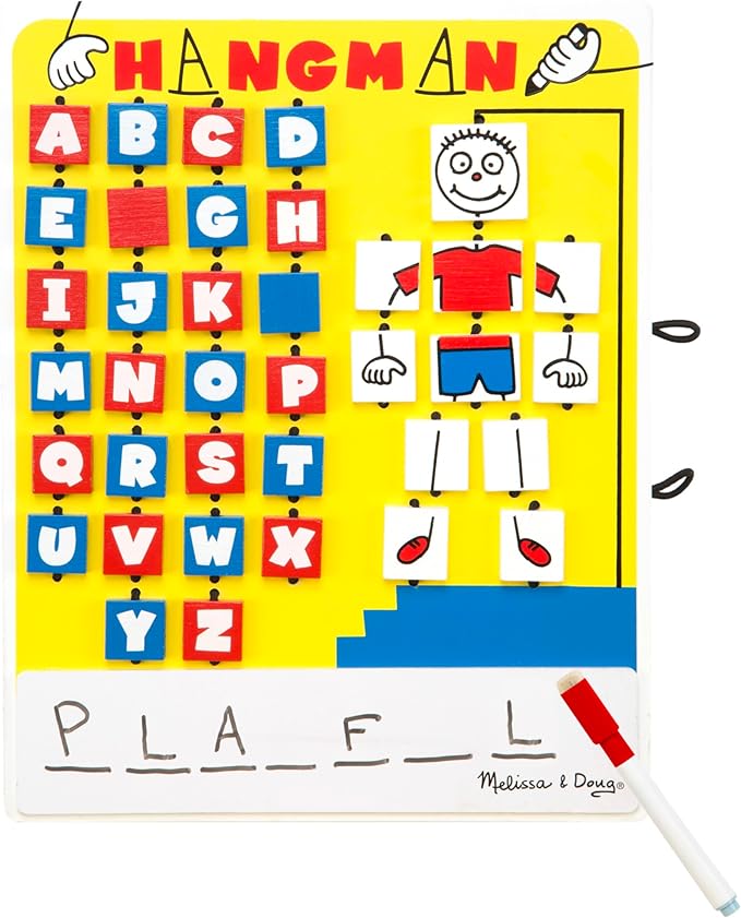Melissa & Doug Flip to Win Travel Hangman Game - White Board, Dry-Erase Marker