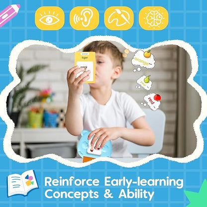 BELLOCHIDDO Talking Flash Cards with 224 Sight Words - Montessori Toys, Sensory Toys for Autistic Children, Toddler Toys, Kids Toys Age 1 2 3 4 5 Years Old Boys & Girls, Speech Therapy Toys