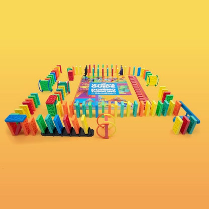 Bulk Dominoes Dominoes Kinetic Kit, 101 Starter 118pc, STEM STEAM Toy for Kids, Building, Toppling, Chain Reaction Sets