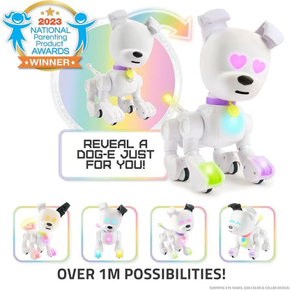 Dog-E Interactive Robot Dog with Colorful LED Lights, 200+ Sounds & Reactions, App Connected (Ages 6+)