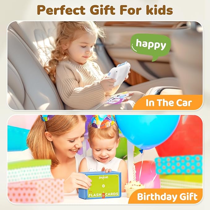 Bilingual Spanish & English Talking Flash Cards for Toddlers 1-5, 454 Words+6 Songs, Clear Voice & Thick Cards & Easy to Slide in and Out, Independent Play & Speech Development Toys