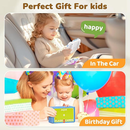 Bilingual Spanish & English Talking Flash Cards for Toddlers 1-5, 454 Words+6 Songs, Clear Voice & Thick Cards & Easy to Slide in and Out, Independent Play & Speech Development Toys