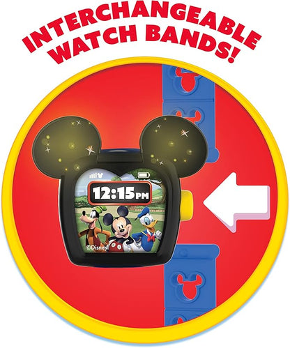 Disney Junior Mickey Mouse Funhouse Toy Watch for Kids with Lights and Sounds, Officially Licensed Kids Toys for Ages 3 Up by Just Play