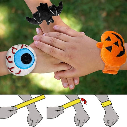 12 PCS Halloween Stuffed Animal Slap Bracelets Plush Animal Slap Bracelets Cute Wrist Slap Band Toy Wrist Animals Wrist Pets Slap Bracelet Wrist Toy for Halloween Birthday Gifts Party Favors 6 Styles