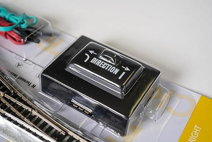 Bachmann Trains - Snap-Fit E-Z TRACK REMOTE TURNOUT - RIGHT (1/card) - NICKEL SILVER Rail With Grey Roadbed - N Scale, 8