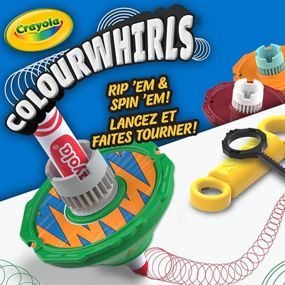 Crayola Colourwhirls (3ct), Spin Art Toy, Spinning Top Toy for Kids, Arts & Crafts Kit, Gift for Boys & Girls, Ages 6, 7, 8