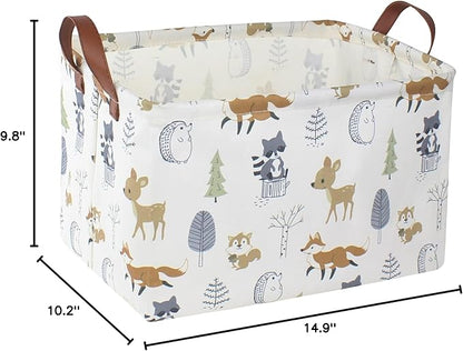 NTAOHAMPER Rectangular Storage Basket, Books Box, Gift Basket, Room Decor(Animal)