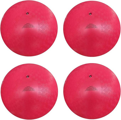 AppleRound 8.5-inch Dodgeball Playground Balls, Pack of 4 Balls with 1 Pump, Official Size for Dodge Ball, Handball, Camps and Schools
