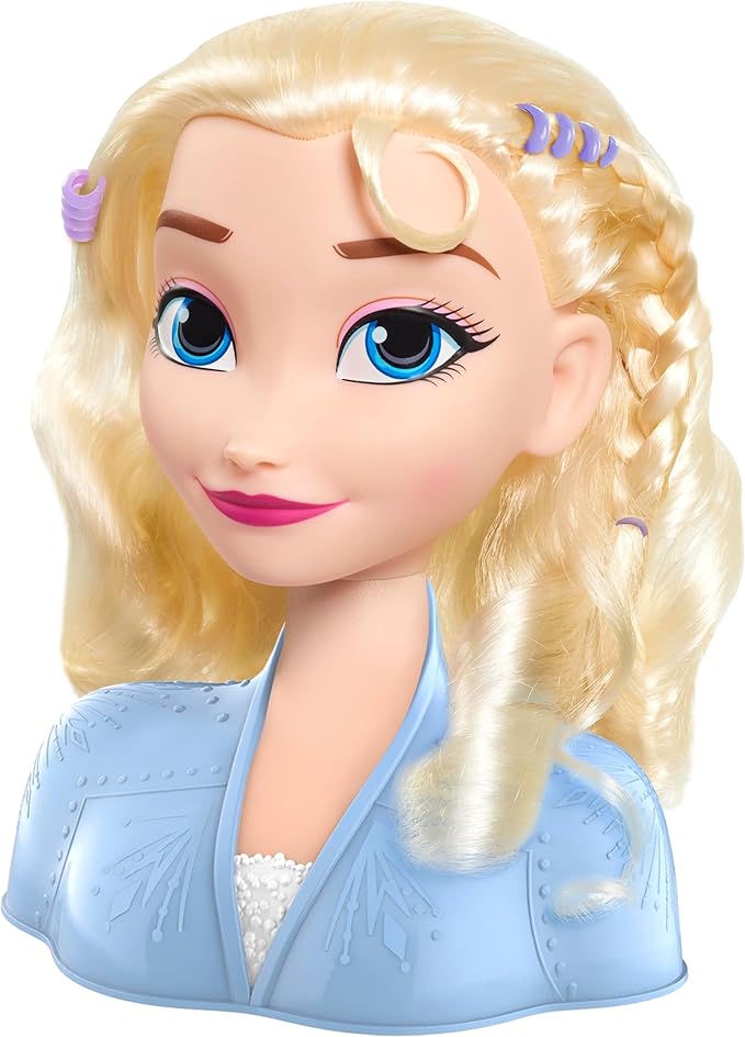 Disney Frozen 2 Elsa Styling Head, 14-pieces, Pretend Play, Kids Toys for Ages 3 Up by Just Play