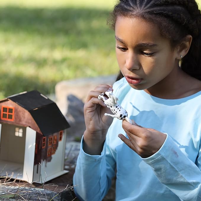 Breyer Horses Stablemates Paint Your Own Barn and Horse Set | 6 Paints Included | 1:32 Scale Horse | Barn 6.75" H x 5.25" W x 7.5" L Craft Set | Model #4245