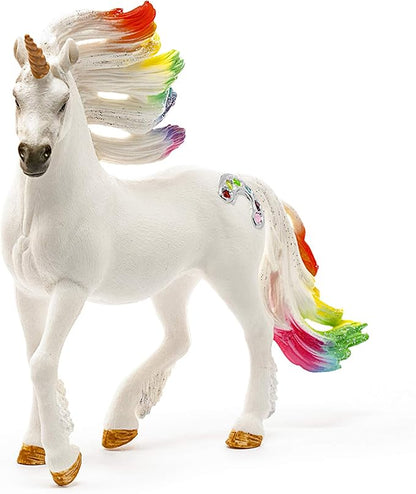 Schleich bayala, Unicorn Toys for Girls and Boys Rainbow Unicorn Stallion Toy Figurine with Gemstones, Ages 5+