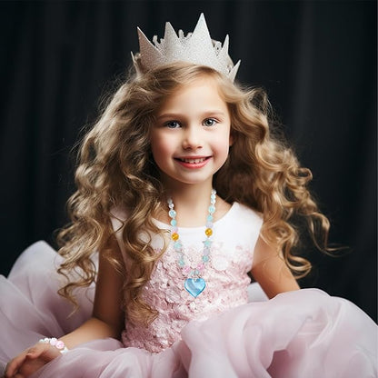 PinkSheep Toddler Jewelry Kids Jewelry Kids Necklace Choker and Bracelet 3 Pack 9pcs, Little Girls Jewelry In Box, Flower Girl Gift Kids Girls Accessories