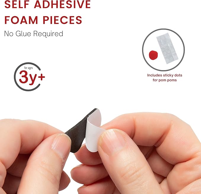 4E's Novelty Reindeer Christmas Ornament Craft for Kids (12 Pack) Updated Edition - Foam Bulk Arts and Crafts Kit for Kids Toddlers 4-8 DIY Craft Party Favor Activity Project