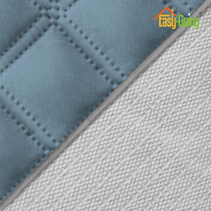 Easy-Going Sofa Slipcover Futon Cover Waterproof Couch Cover Furniture Protector Cover Pets Covers Whole Fabric No Stitching Non-Slip Fabric Pets Kids Children Dog Cat (Futon, Light Blue)