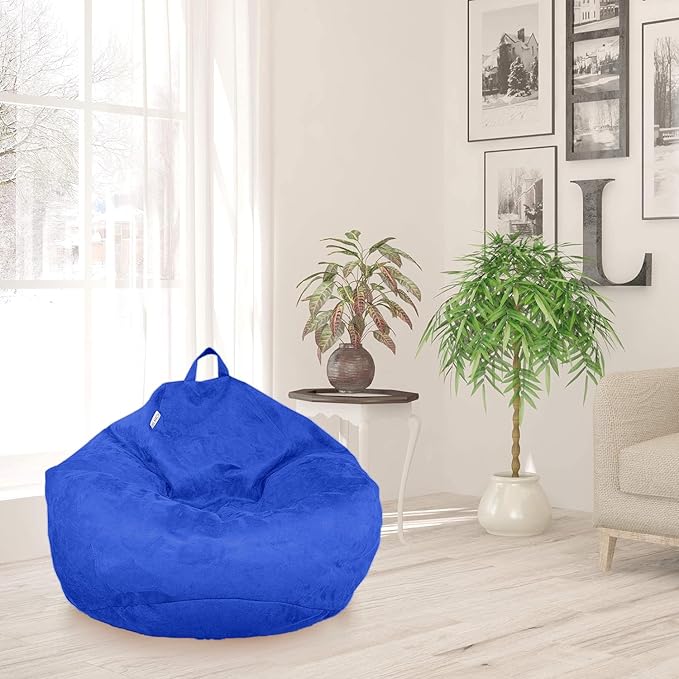 Bean Bag Stuffed Animal Storage Or Cover | No Filler | Extra Large | for Adults Or Kids | Double Stitched | Durable Zipper | Premium Microsuede