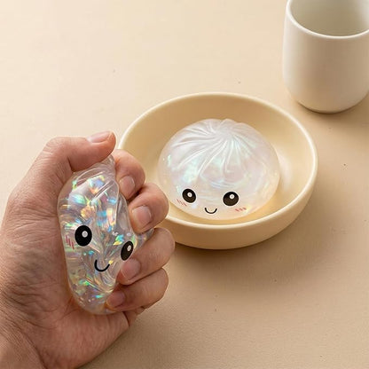 Glitter Dumpling, Glitter Dumpling Squishy with Box (Blue)