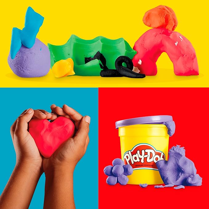 Play-Doh 9 Pack Favorite Color Set, Assorted Colors, 2 & 4 Ounce Modeling Compound Cans, Kids Arts & Crafts, Preschool Toys for 2 Year Old Girls & Boys & Up (Amazon Exclusive)
