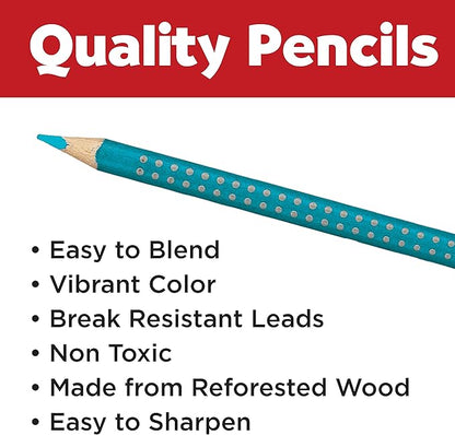Faber-Castell Grip Colored EcoPencils - 24 Pack Colored Pencils, Pre-Sharpened