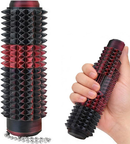 5 in 1 Little Ouchies Fidget Toys Adults, Pain Stim Fidgets with Button Clicks Spinners, Anxiety Relief Sensory Toys,Portable Stress Relief Spiky Fidget Keychain （Red