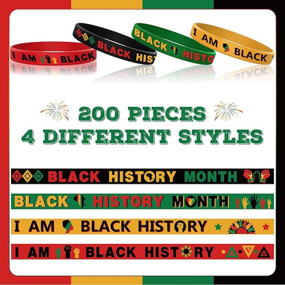 Black History Month Silicone Bracelets February Bracelets Black History Month Wristbands Black Freedom Day Bracelets Black History Month Gifts Stuffers for Adults