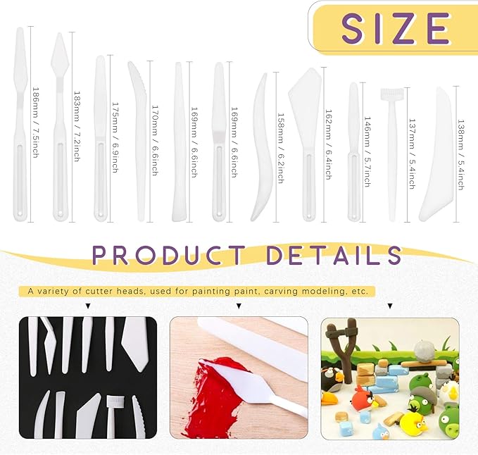 Swpeet 36Pcs Modeling Clay Sculpting Tools Kits, Ball Stylus Tool, Pottery Tools, Rubber Tip Pens, Plastic Clay Tools,Sculpting Kit for Making Modeling Clay Cake Fondant Decoration,Clay,Ceramics
