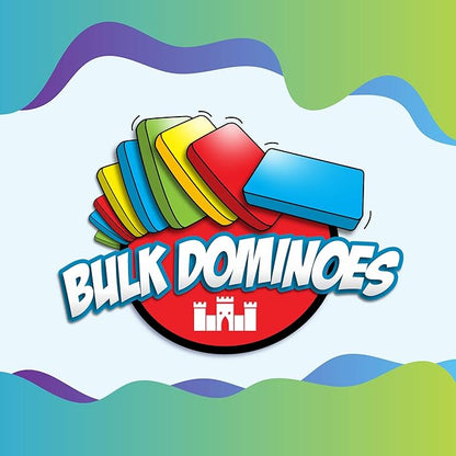 Bulk Dominoes Plastic Bulk 100pcs – Building and Stacking and Chain Reaction Toppling STEAM Toy Blocks for Kids (Clear Emerald)