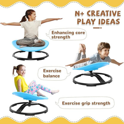 Zhenx Spinning Chair for Kids, Autism Kids Swivel Chair, Kids Sensory Chair, Spinning Chair for Autistic Kids & ADHD Children, Sit and Spin Training Body Coordination (Blue)