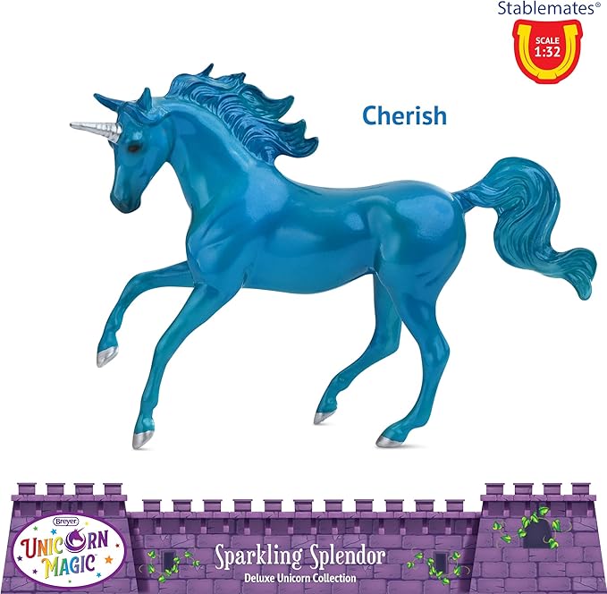 Breyer Horses Stablemates Sparkling Splendor Deluxe Unicorn Set | 8 Unicorn Set | Unicorn Toy | Horse Figurines | 3.75" x 2.5" | 1:32 Scale | Model #6937
