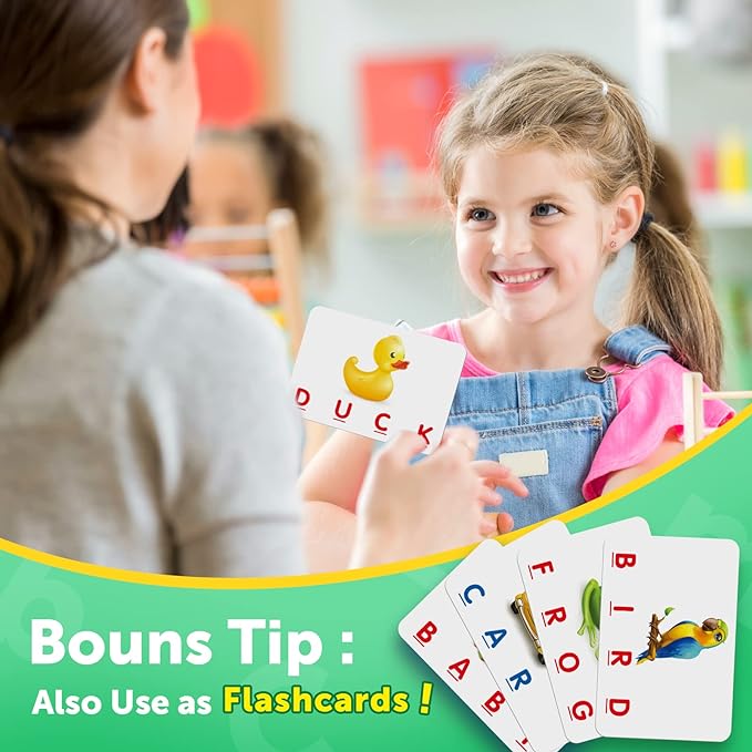 SAITCPRY Toys for Ages 2-4 4-6,Educational Toys for 3 4 5 Year Old for Toddlers 2-4 Year Matching Letter Games for 3-5 Montessori Toys for Kids Birthday Halloween Christmas Stocking Stuffer Gifts