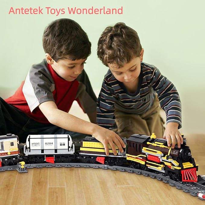 6IN1 City Freight Train Car Building Set, DIY Toys for Teens and Adults, Compatible with Lego 630 Building Accessory (City Repair Track Train)