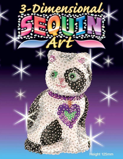 Sequin Art 3D, Cat, Sparkling Arts and Crafts Kit; Creative Crafts for Adults and Kids