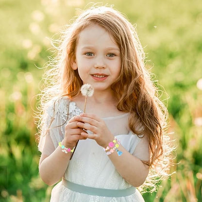 PinkSheep Bracelets for Girls Jewelry: 36 Pcs Bluk Little Girl Bracelets, Cute Kids Bracelets for Girls 2 3 4 5 6 7 Years Old - Princess Bracelets for Teen Girls - Play Jewelry Gift